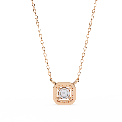 LGD Pendant Round  Stone (0.3ct ) In 14K Gold Without Chain