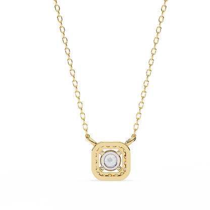 LGD Pendant Round  Stone (0.3ct ) In 14K Gold Without Chain