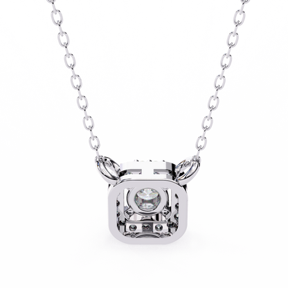LGD Pendant Round  Stone (0.3ct ) In 14K Gold Without Chain