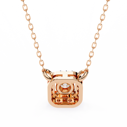 LGD Pendant Round  Stone (0.3ct ) In 14K Gold Without Chain