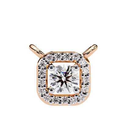 LGD Pendant Round  Stone (0.3ct ) In 14K Gold Without Chain