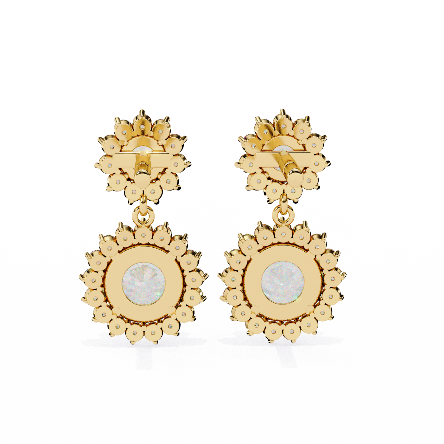 1.50 carat round cut diamond drop & dangle earring - fine jewelry