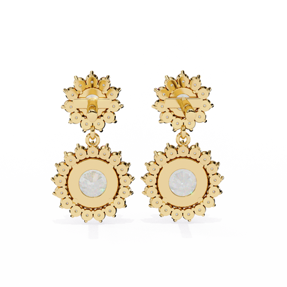 1.50 Carat Round Cut Diamond Drop & Dangle Earring - Fine Jewelry