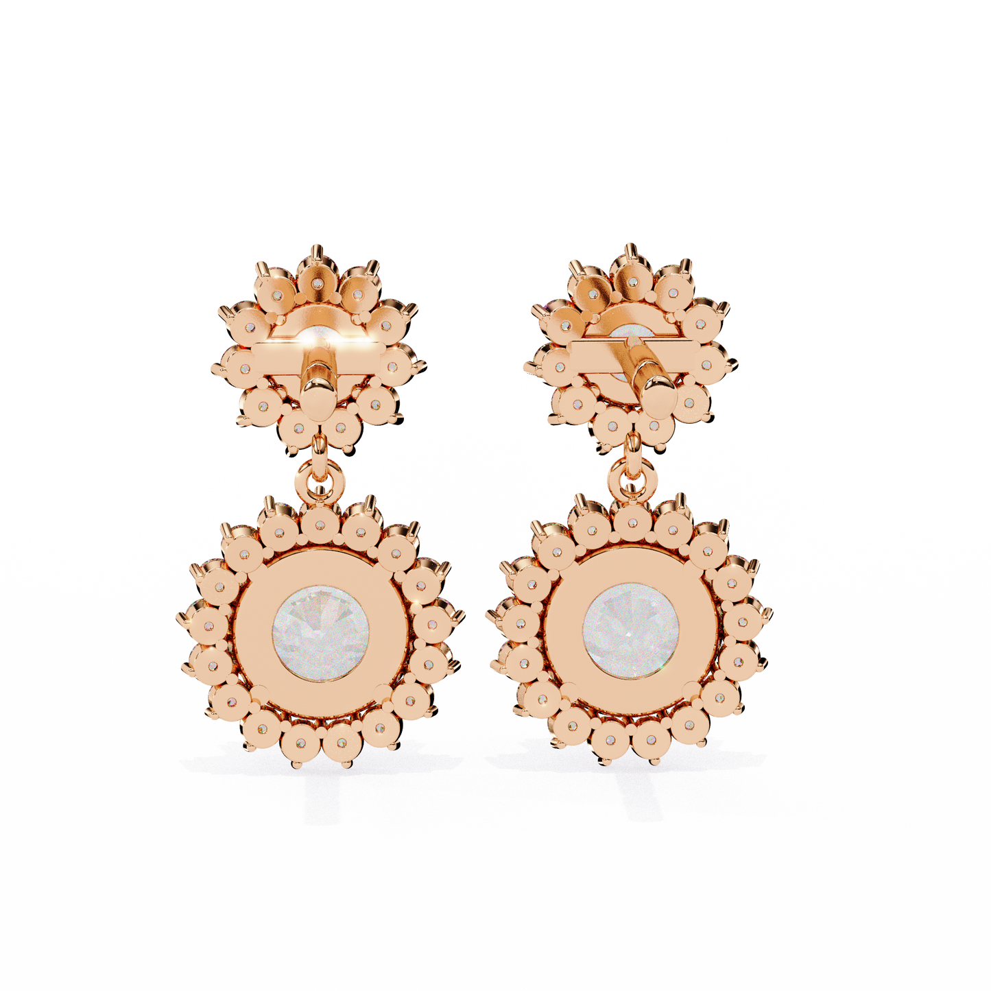 1.50 carat round cut diamond drop & dangle earring - fine jewelry