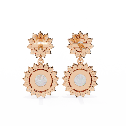 1.50 Carat Round Cut Diamond Drop & Dangle Earring - Fine Jewelry