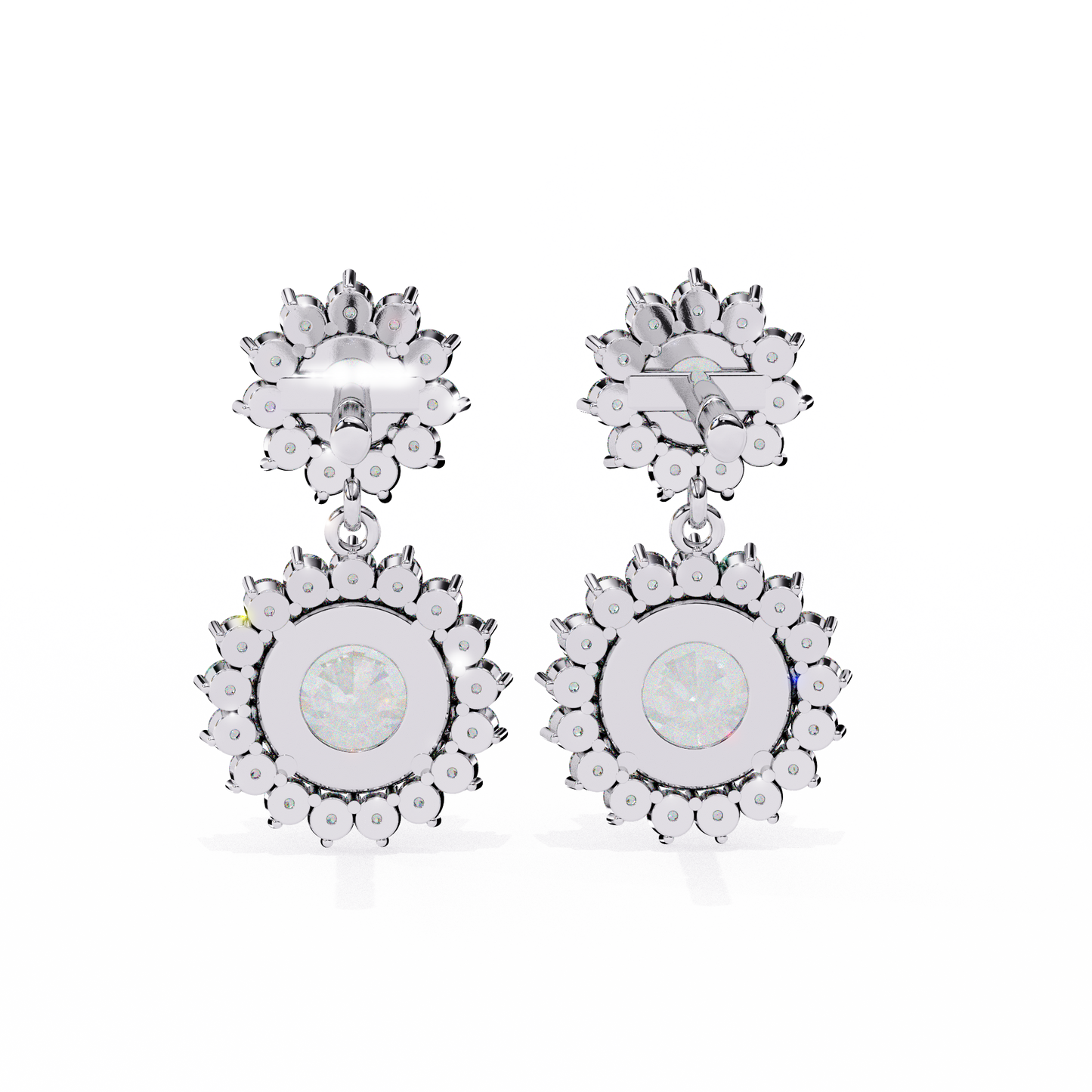 1.50 carat round cut diamond drop & dangle earring - fine jewelry