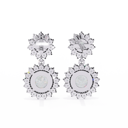 1.50 Carat Round Cut Diamond Drop & Dangle Earring - Fine Jewelry