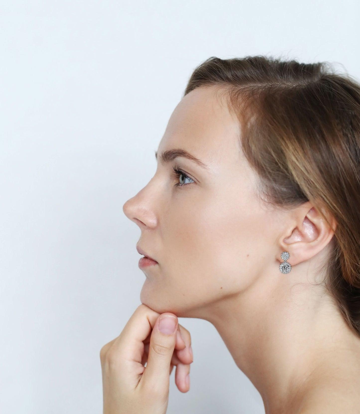 1.50 carat round cut diamond drop & dangle earring - fine jewelry