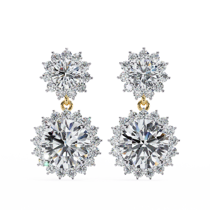 1.50 Carat Round Cut Diamond Drop & Dangle Earring - Fine Jewelry