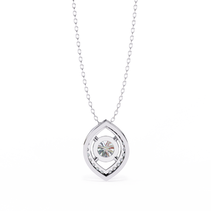 LGD Pendant Round Stone (0.56ct ) In 14K Gold Without Chain