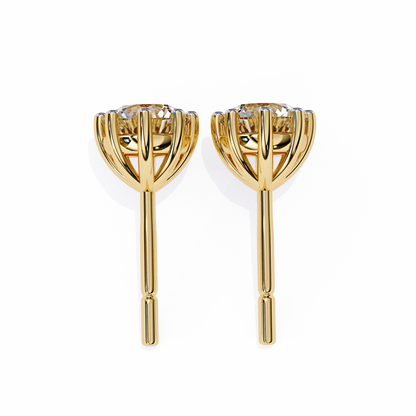 2.60 Carat Round Cut Diamond Solitaire Stud Earrings – Luxury Fine Jewelry