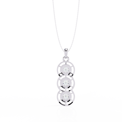 LGD Pendant Round Stone (1.23ct) In 14K Gold Without Chain