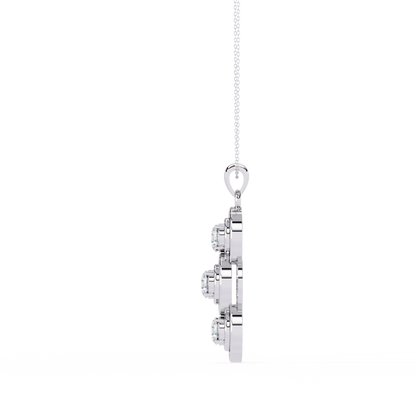 LGD Pendant Round Stone (1.23ct) In 14K Gold Without Chain