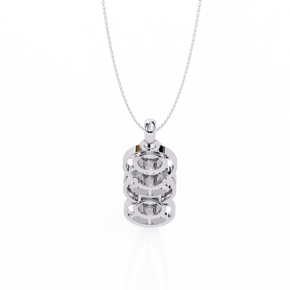 LGD Pendant Round Stone (1.23ct) In 14K Gold Without Chain