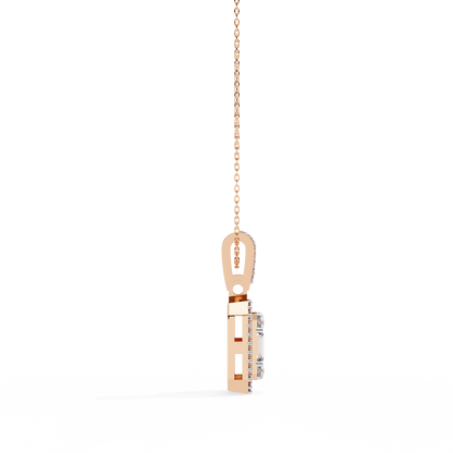LGD  Pendant Round Stone (0.71ct ) In 14K Gold Without Chain