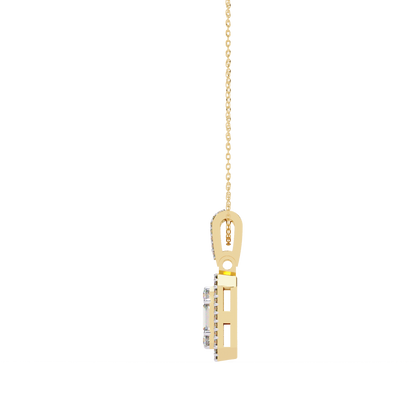 LGD  Pendant Round Stone (0.71ct ) In 14K Gold Without Chain