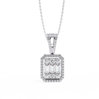 LGD  Pendant Round Stone (0.71ct ) In 14K Gold Without Chain