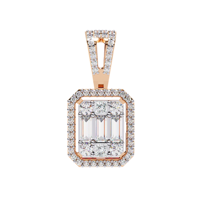 LGD  Pendant Round Stone (0.71ct ) In 14K Gold Without Chain