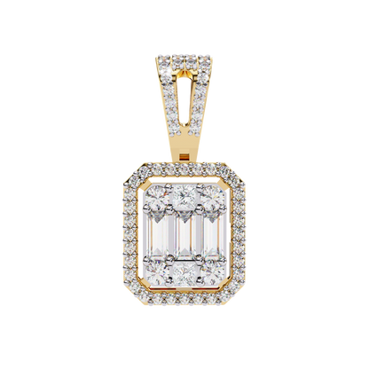 LGD  Pendant Round Stone (0.71ct ) In 14K Gold Without Chain
