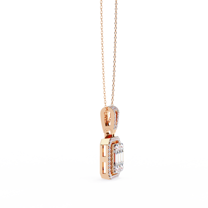 LGD  Pendant Round Stone (0.71ct ) In 14K Gold Without Chain