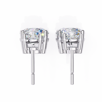 3.20 Carat Round Cut Diamond Two-Stone Drop Earrings – Elegant Jewelry Collection