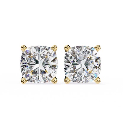 2.30 Carat Cushion Cut Diamond Stud Earrings - Modern Jewelry