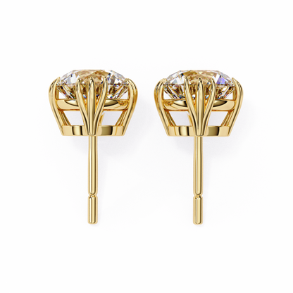 2.80 Carat Round Cut Diamond Solitaire Stud Earrings – Elegant Everyday Jewelry
