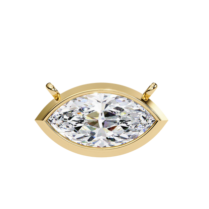 LGD  Pendant Marquise Stone (0.68ct) In 14K Gold Without Chain
