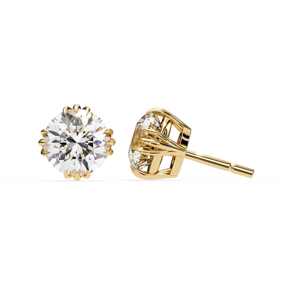 2.80 Carat Round Cut Diamond Solitaire Stud Earrings – Elegant Everyday Jewelry