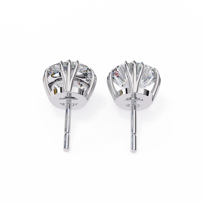 2.80 Carat Round Cut Diamond Solitaire Stud Earrings – Elegant Everyday Jewelry