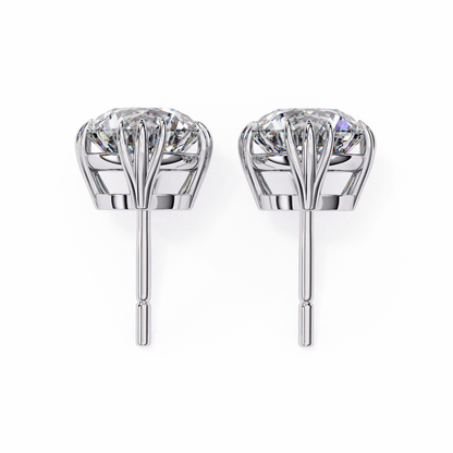2.80 Carat Round Cut Diamond Solitaire Stud Earrings – Elegant Everyday Jewelry
