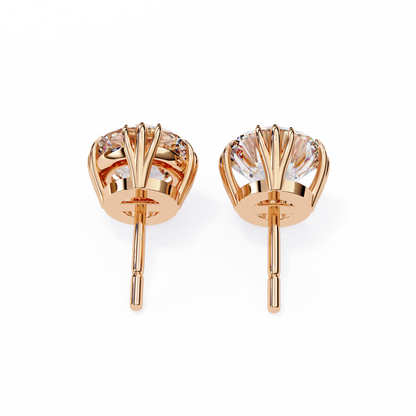 2.80 Carat Round Cut Diamond Solitaire Stud Earrings – Elegant Everyday Jewelry