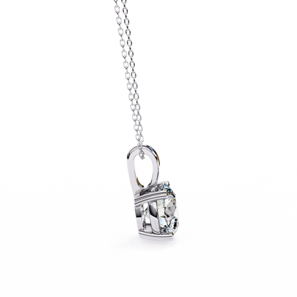 LGD Pendant Round Stone (0.80ct) In 14K Gold Without Chain