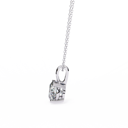 LGD Pendant Round Stone (0.80ct) In 14K Gold Without Chain