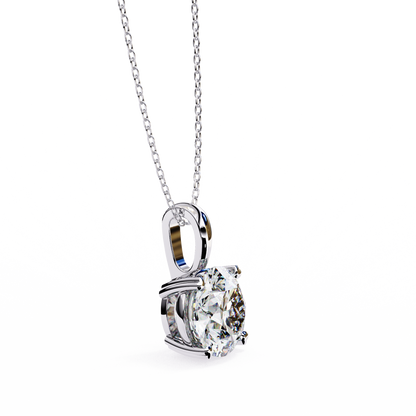 LGD Pendant Round Stone (0.80ct) In 14K Gold Without Chain