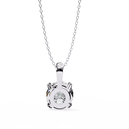 LGD Pendant Round Stone (0.80ct) In 14K Gold Without Chain