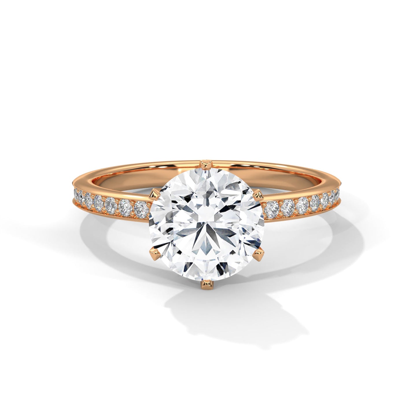 elegant 2.24 ct round cut diamond solitaire ring – perfect for engagements