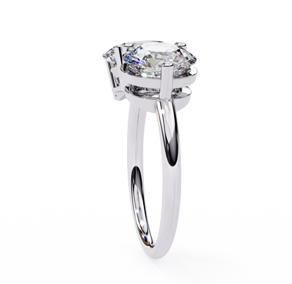 Toi et Moi 2.00 Carat Oval & Round Cut Diamond Engagement Ring – Two Stone Bridal Jewelry