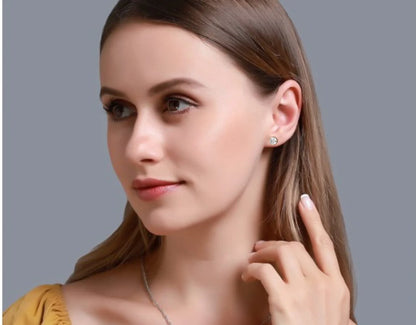 2.80 Carat Round Cut Diamond Solitaire Stud Earrings – Elegant Everyday Jewelry