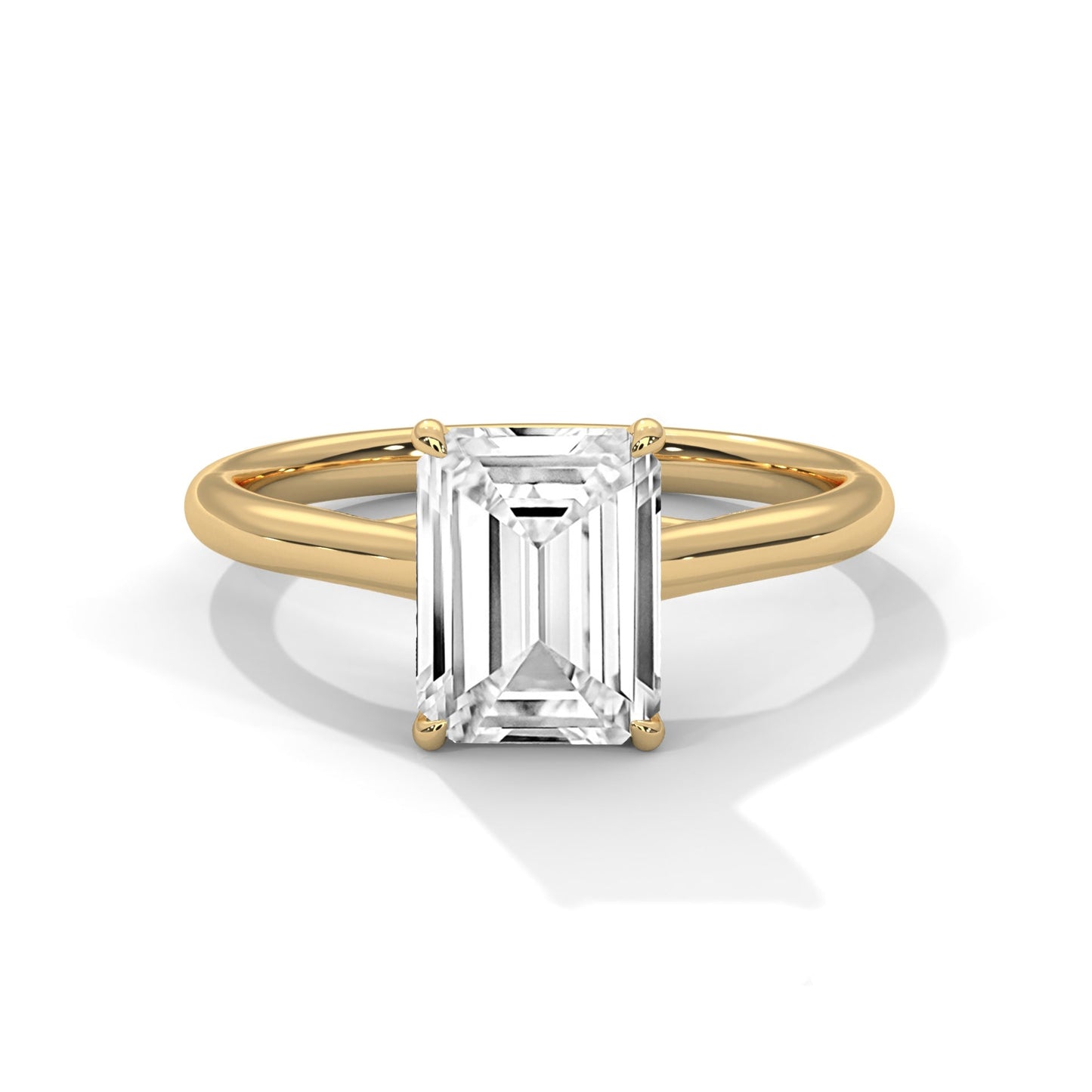 2.00 carat emerald cut four-prong solitaire diamond engagement ring for women