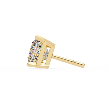 3.00 Carat Princess Cut Diamond Stud Earrings - Luxury Classic Jewelry