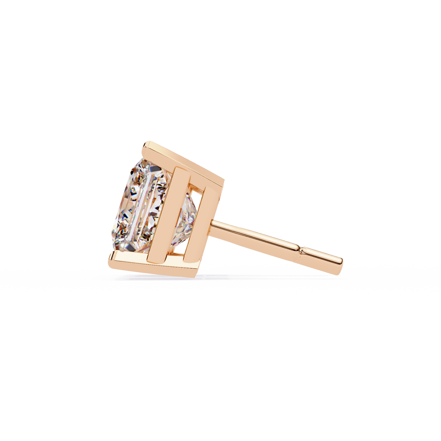 3.00 carat princess cut diamond stud earrings - luxury classic jewelry