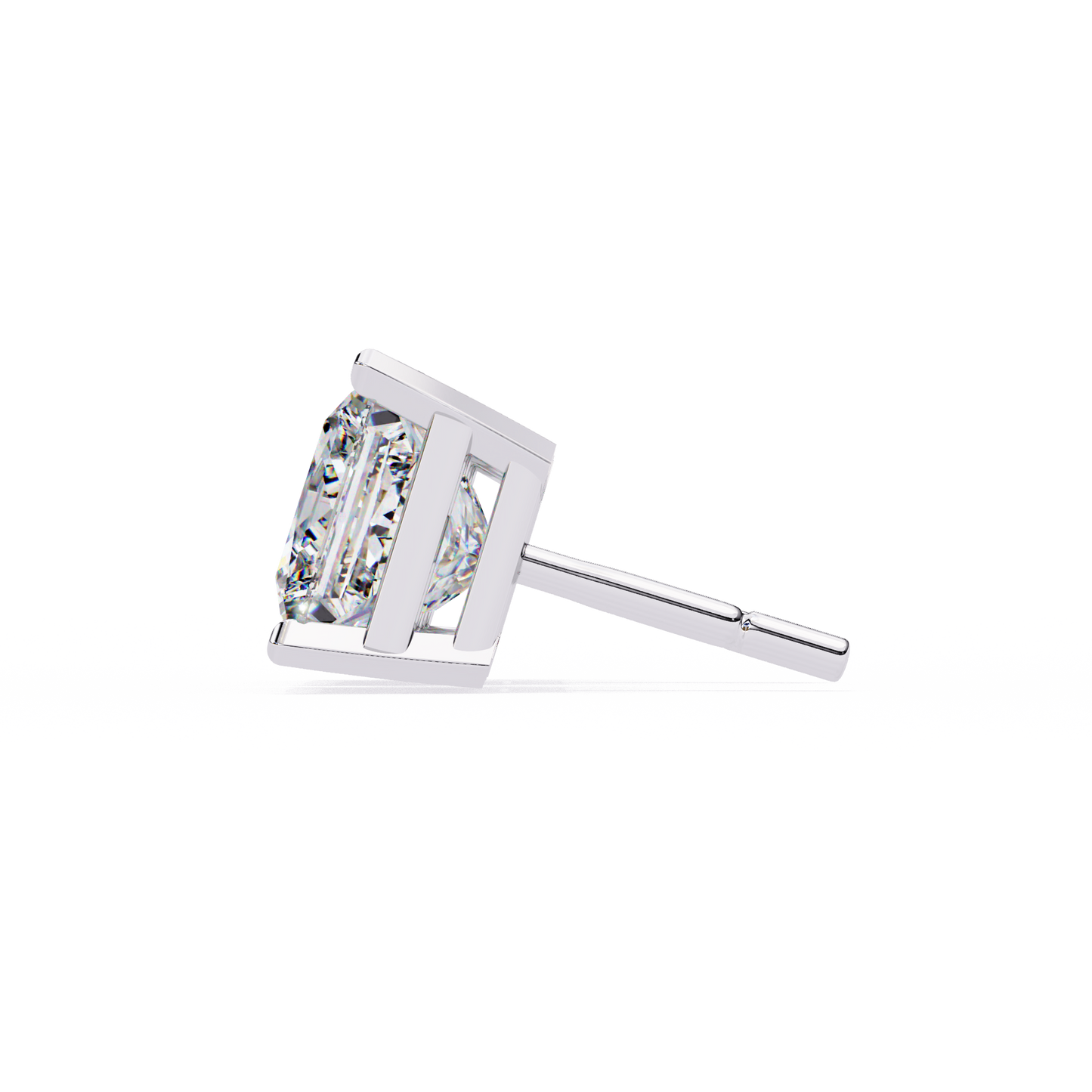 3.00 carat princess cut diamond stud earrings - luxury classic jewelry
