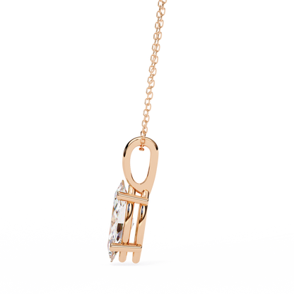 LGD  Pendant Marquise Stone (0.93ct) In 14K Gold Without Chain