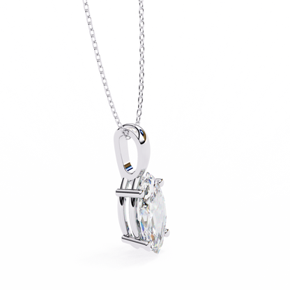 LGD  Pendant Marquise Stone (0.93ct) In 14K Gold Without Chain