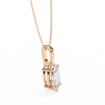 LGD  Pendant Marquise Stone (0.93ct) In 14K Gold Without Chain