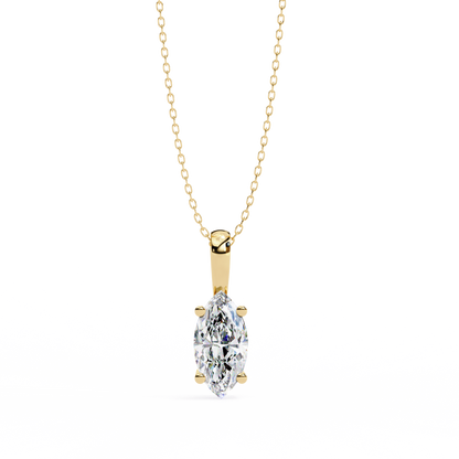 LGD  Pendant Marquise Stone (0.93ct) In 14K Gold Without Chain