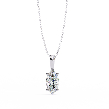 LGD  Pendant Marquise Stone (0.93ct) In 14K Gold Without Chain