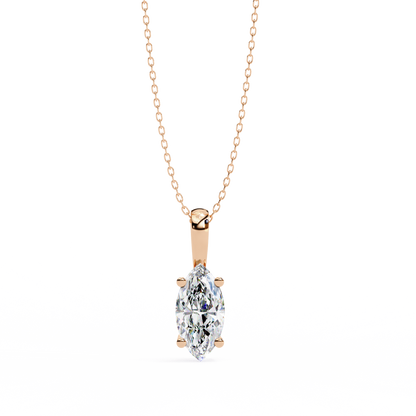 LGD  Pendant Marquise Stone (0.93ct) In 14K Gold Without Chain