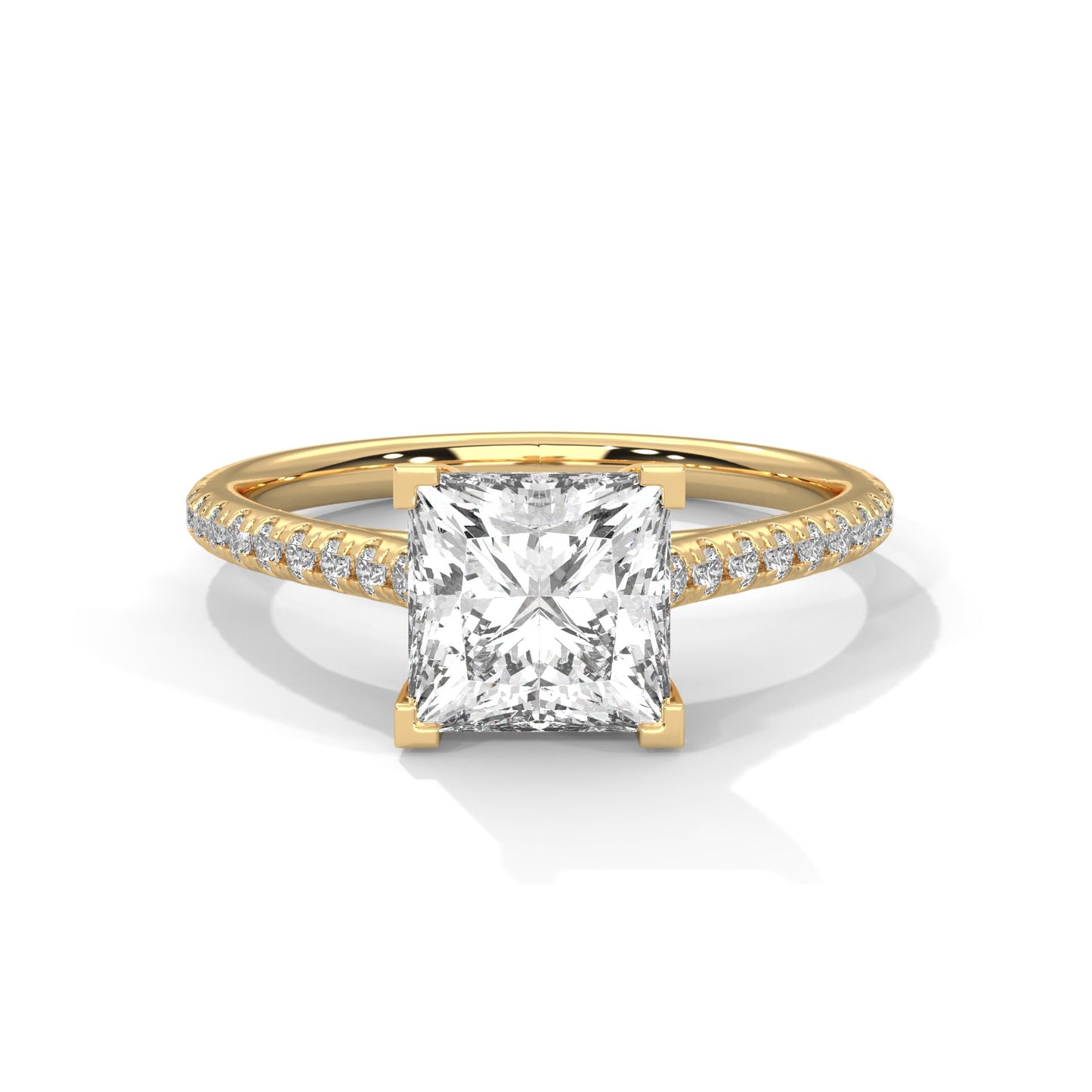 elegant 2.24 ct princess cut solitaire diamond ring – perfect for engagements
